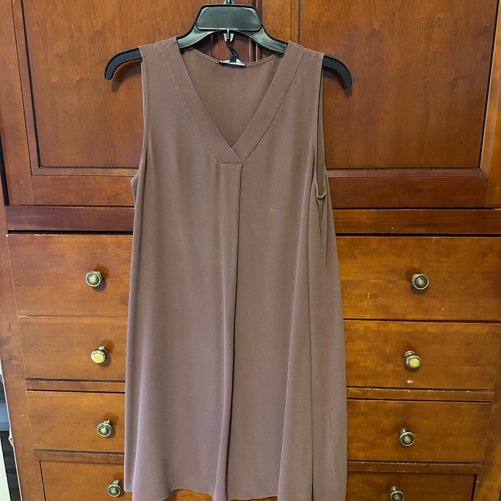 Eileen Fisher Brown Sleeveless Dress